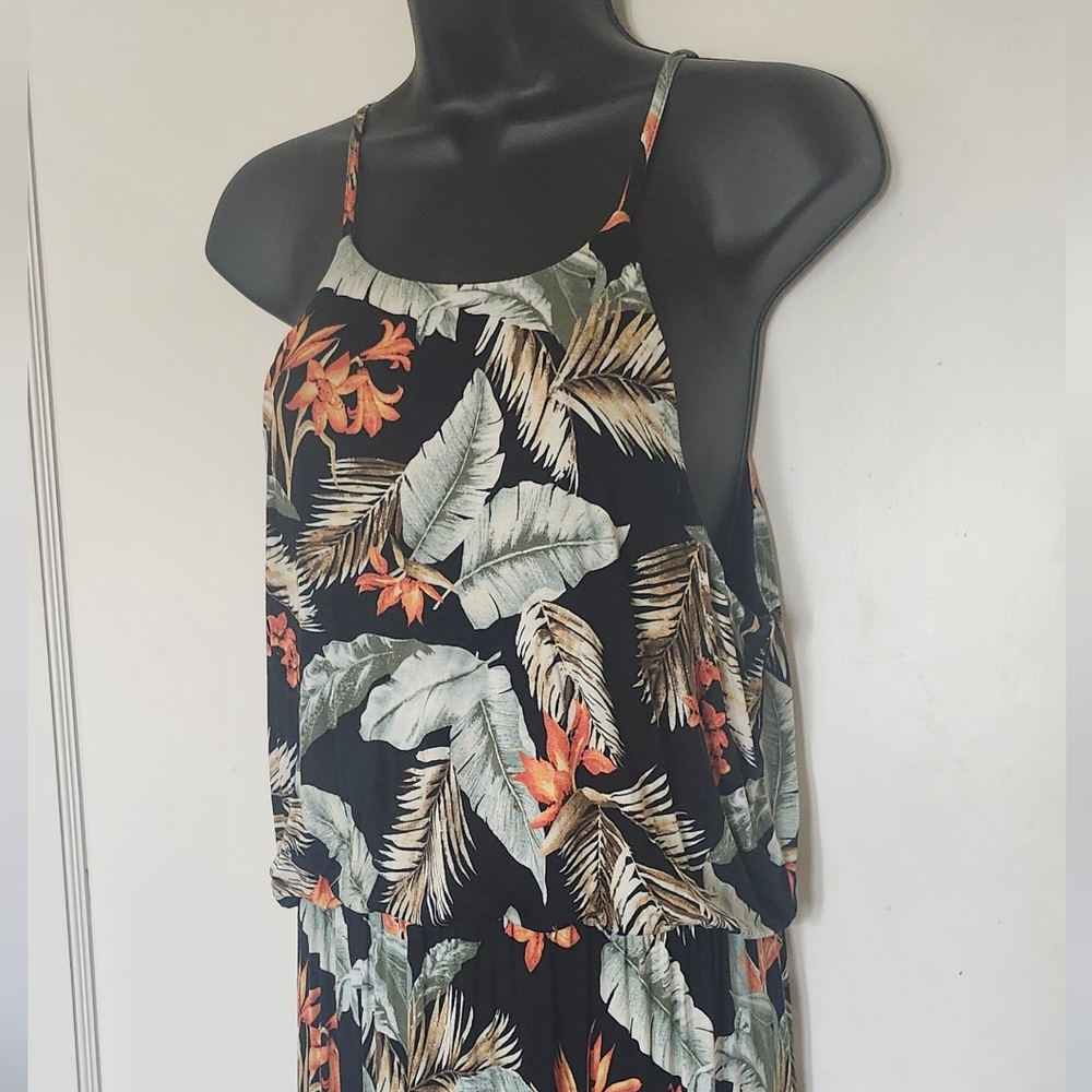 Tropical Print Maxi Dress Forever 21 Size Large